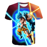 Dragon Ball Z Men's Summer T-shirts 3D Printing Super Saiyan Kid Black Zamasu Vegeta Jiren Dragonball T Shirt Tops Tees