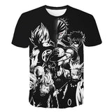 Dragon Ball Z Men's Summer T-shirts 3D Printing Super Saiyan Kid Black Zamasu Vegeta Jiren Dragonball T Shirt Tops Tees