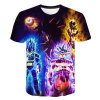 Dragon Ball Z Men's Summer T-shirts 3D Printing Super Saiyan Kid Black Zamasu Vegeta Jiren Dragonball T Shirt Tops Tees