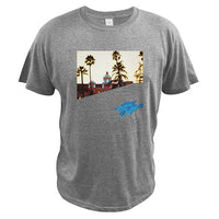 EU Size 100% Cotton T Shirt Eagles Hotel California Tshirt New Official Band Album Cover Casual Short Sleeve Breathable Tops