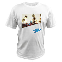 EU Size 100% Cotton T Shirt Eagles Hotel California Tshirt New Official Band Album Cover Casual Short Sleeve Breathable Tops