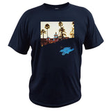 EU Size 100% Cotton T Shirt Eagles Hotel California Tshirt New Official Band Album Cover Casual Short Sleeve Breathable Tops