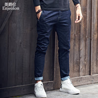 Enjeolon 2019 New Mens Jeans Brand Black Jeans Men Fashion Long Trousers Mens Denim Jeans Pants Clothes Plus Size KZ6141