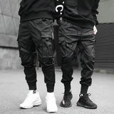 2019 Hip Hop Boy Multi-pocket Elastic Waist Design Harem Pant Men Streetwear Punk Casual Trousers Jogger Male Dancing Black Pant