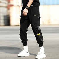 2019 Hip Hop Boy Multi-pocket Elastic Waist Design Harem Pant Men Streetwear Punk Casual Trousers Jogger Male Dancing Black Pant