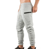 Men's Multi Pocket Sweat Pants 2 in 1 Joggers Men Track Pants Streetwear Built-in Pocket Zipper Sports Trousers Fitness Bottoms