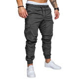 2019 Hot Men's Joggers Pants Fashion Autumn Mens Sweatpants Solid Color Pocket Camoufage Trousers Casual Long Slim Outwear Pants