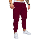 2019 Hot Men's Joggers Pants Fashion Autumn Mens Sweatpants Solid Color Pocket Camoufage Trousers Casual Long Slim Outwear Pants