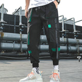 2019 Hip Hop Boy Multi-pocket Elastic Waist Design Harem Pant Men Streetwear Punk Casual Trousers Jogger Male Dancing Black Pant