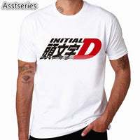 Men Print Drift Japanese Anime Fashion T Shirt Short Sleeves O Neck Summer Cool Casual AE86 Initial D Homme Tshirt