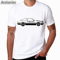 Men Print Drift Japanese Anime Fashion T Shirt Short Sleeves O Neck Summer Cool Casual AE86 Initial D Homme Tshirt