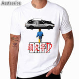 Men Print Drift Japanese Anime Fashion T Shirt Short Sleeves O Neck Summer Cool Casual AE86 Initial D Homme Tshirt