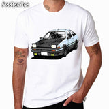 Men Print Drift Japanese Anime Fashion T Shirt Short Sleeves O Neck Summer Cool Casual AE86 Initial D Homme Tshirt