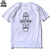 COOLMIND SK0118A 100% cotton summer cool short sleeve men T shirt casual skate o-neck tshirt funny loose men T-shirt tees pthd