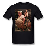 Putin T Shirt Putin Riding Trump T-Shirt Short-Sleeve Cute Tee Shirt Printed Summer 100 Percent Cotton Men Plus size Tshirt