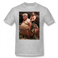 Putin T Shirt Putin Riding Trump T-Shirt Short-Sleeve Cute Tee Shirt Printed Summer 100 Percent Cotton Men Plus size Tshirt