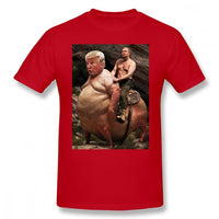 Putin T Shirt Putin Riding Trump T-Shirt Short-Sleeve Cute Tee Shirt Printed Summer 100 Percent Cotton Men Plus size Tshirt