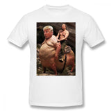 Putin T Shirt Putin Riding Trump T-Shirt Short-Sleeve Cute Tee Shirt Printed Summer 100 Percent Cotton Men Plus size Tshirt