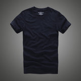 Men tshirt 100% cotton solid color O-Neck short sleeve t shirt male high quality anjoyfitch