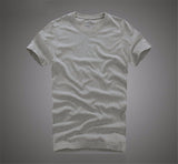 Men tshirt 100% cotton solid color O-Neck short sleeve t shirt male high quality anjoyfitch