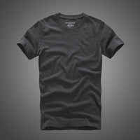 Men tshirt 100% cotton solid color O-Neck short sleeve t shirt male high quality anjoyfitch