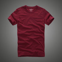 Men tshirt 100% cotton solid color O-Neck short sleeve t shirt male high quality anjoyfitch