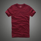 Men tshirt 100% cotton solid color O-Neck short sleeve t shirt male high quality anjoyfitch