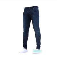 New Mens Pencil Pants 2019 Fashion Men Casual Slim Fit Straight Stretch Feet Skinny Zipper Jeans For Male Hot Sell Trousers