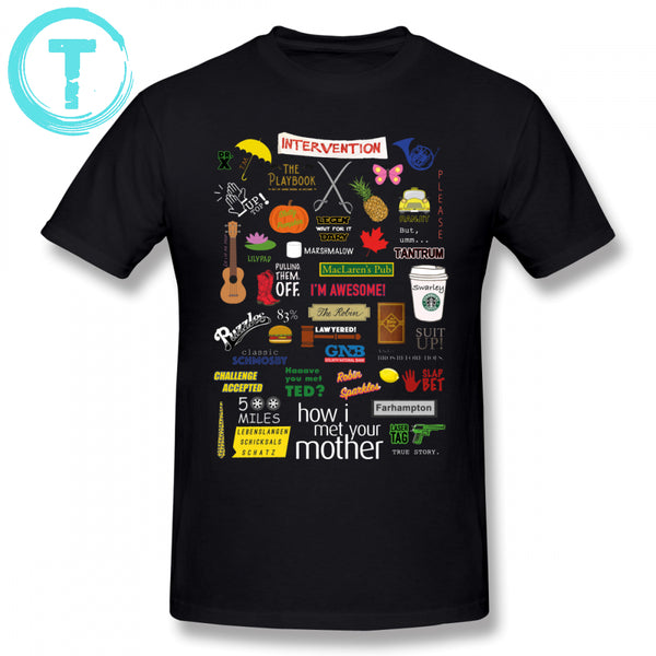 Bet T Shirt How I Met Your Mother T-Shirt Cotton Mens Tee Shirt Short Sleeve Big Graphic Cute Beach Tshirt