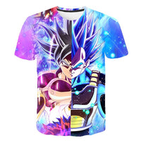 Dragon Ball Z Men's Summer T-shirts 3D Printing Super Saiyan Kid Black Zamasu Vegeta Jiren Dragonball T Shirt Tops Tees