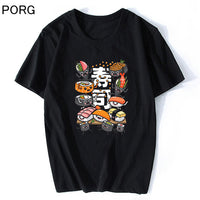 Manga Sushi Japan T Shirt Men/women Aesthetic Cute Cotton Cool Vintage Harajuku Streetwear Camisetas Hombre Anime Tshirt