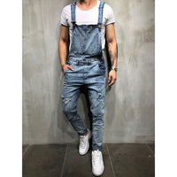 Men'S Casual Jeans Pluse Size Denim Strap Jean Jumpsuit Loose Fitting Sleeveless Casual Feminino Overalls Dungarees Playsuit