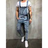 Men'S Casual Jeans Pluse Size Denim Strap Jean Jumpsuit Loose Fitting Sleeveless Casual Feminino Overalls Dungarees Playsuit